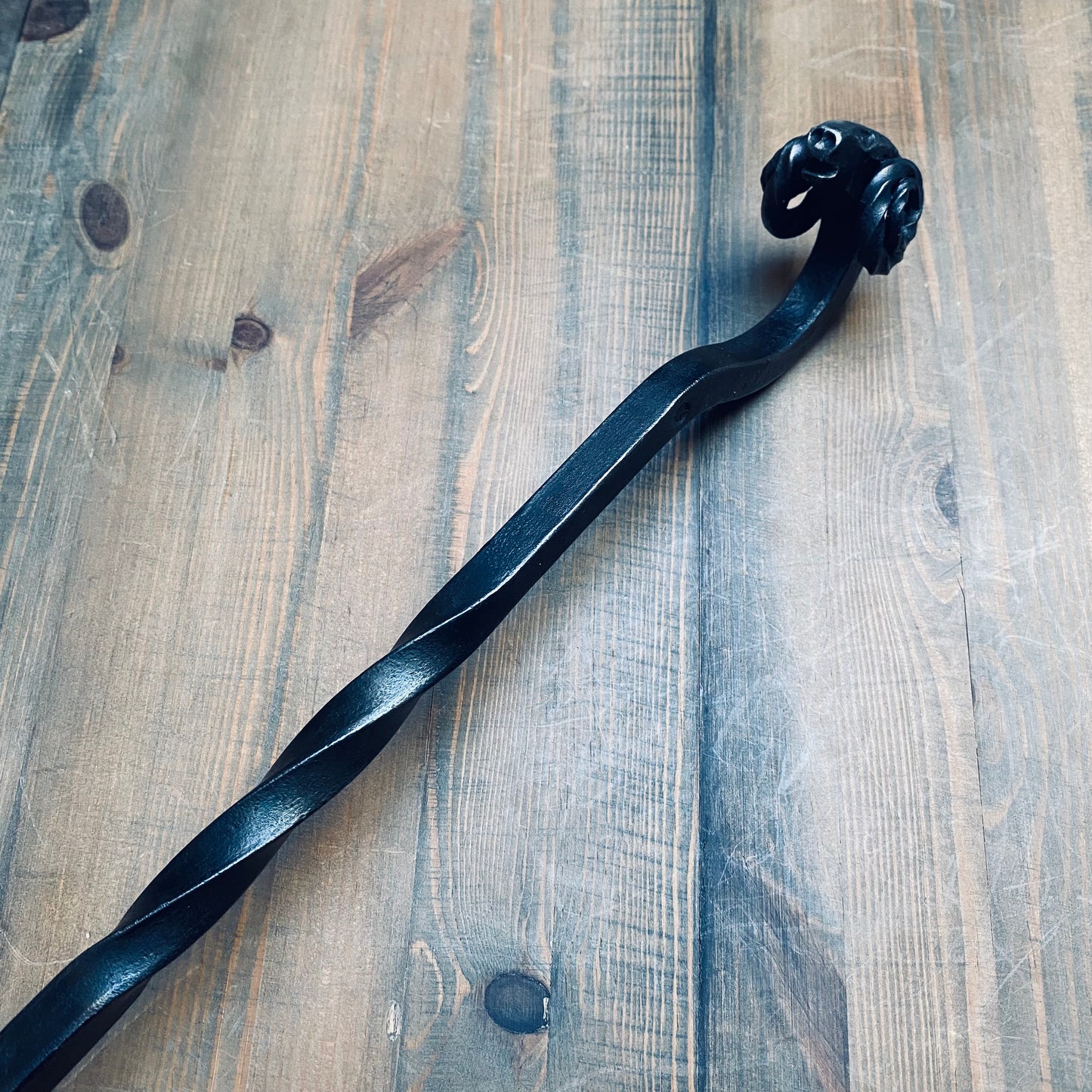 Iron Ram's Head Fire Poker