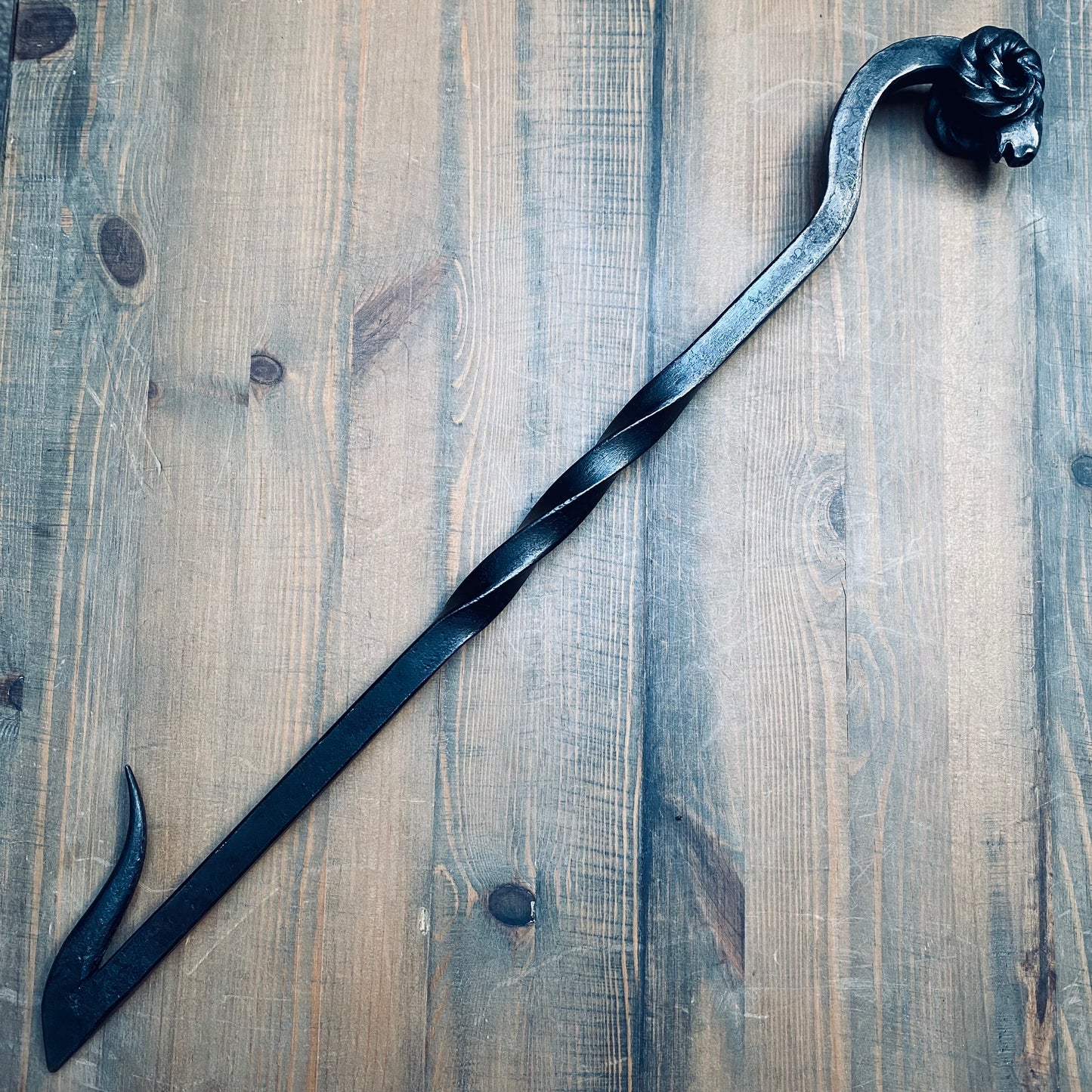 Iron Ram's Head Fire Poker