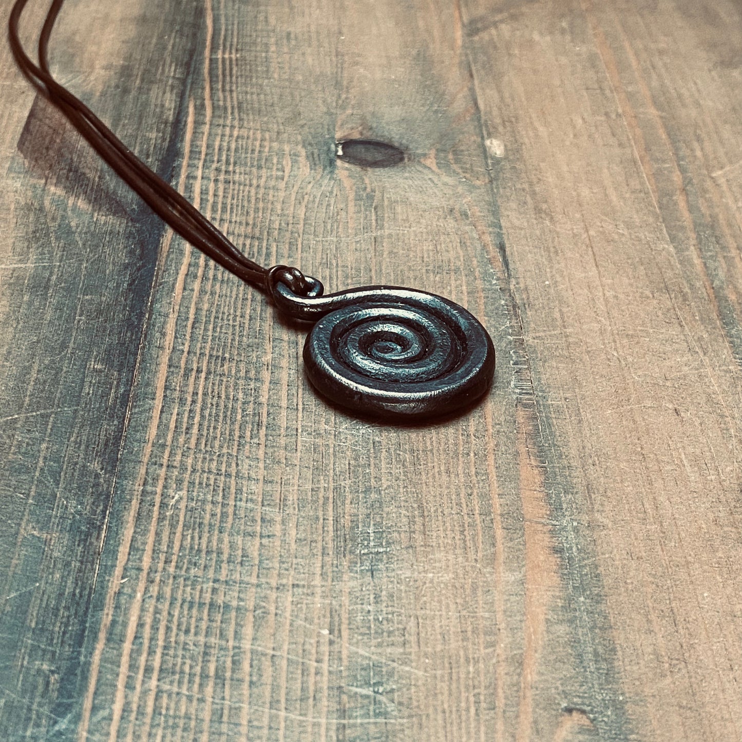 Iron Swirl Pendant Necklace