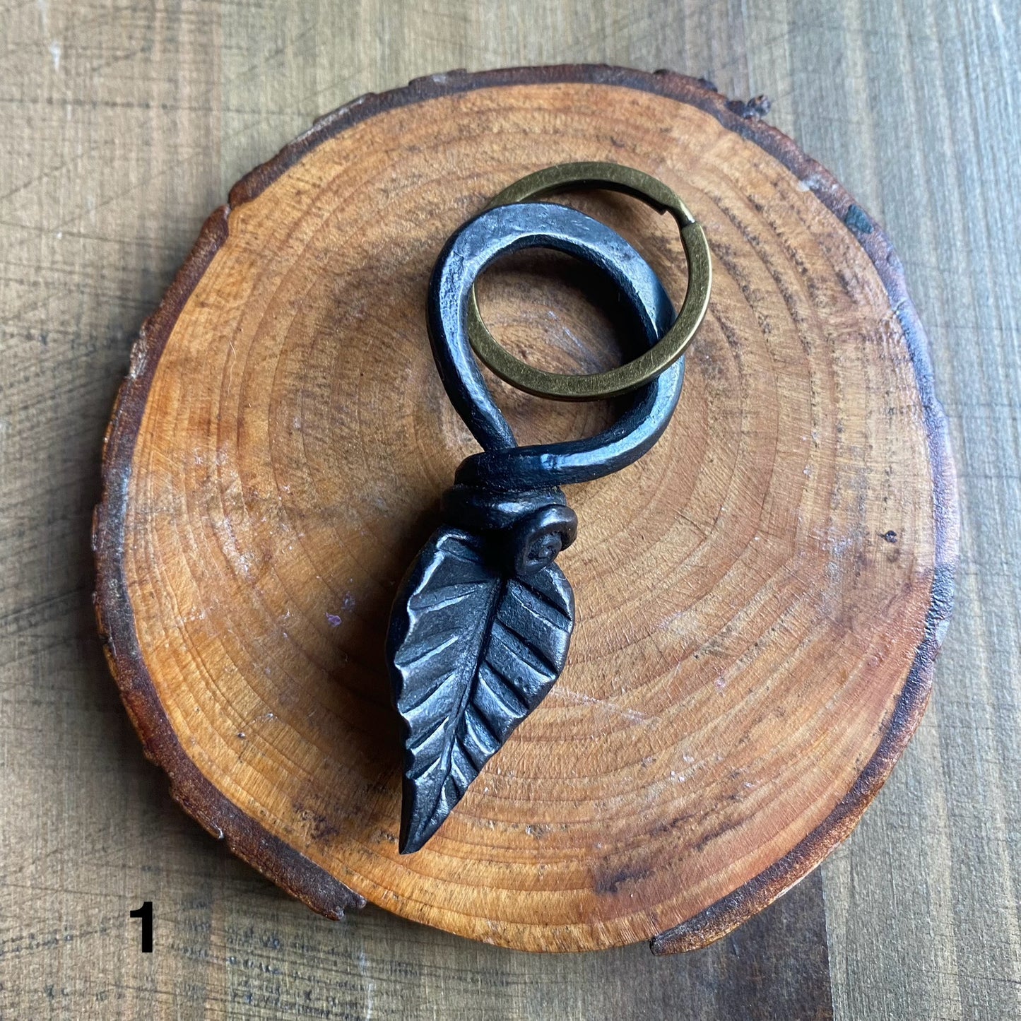 Iron Leaf Keyring