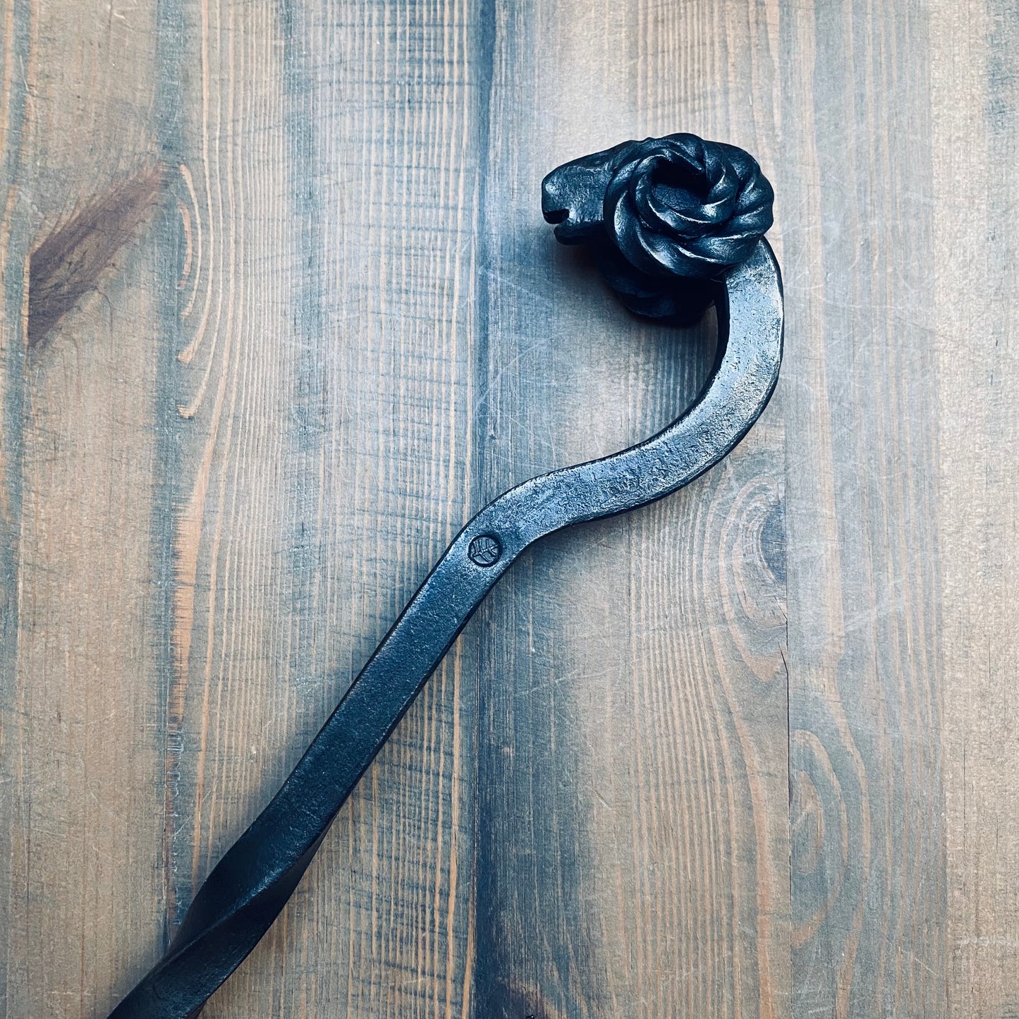 Iron Ram's Head Fire Poker
