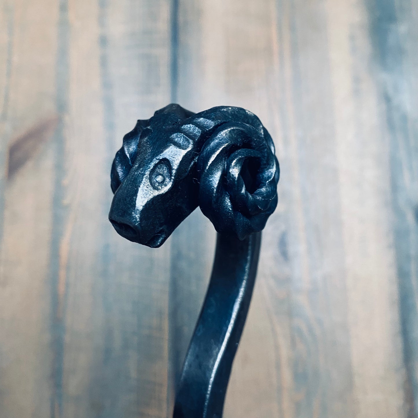 Iron Ram's Head Fire Poker