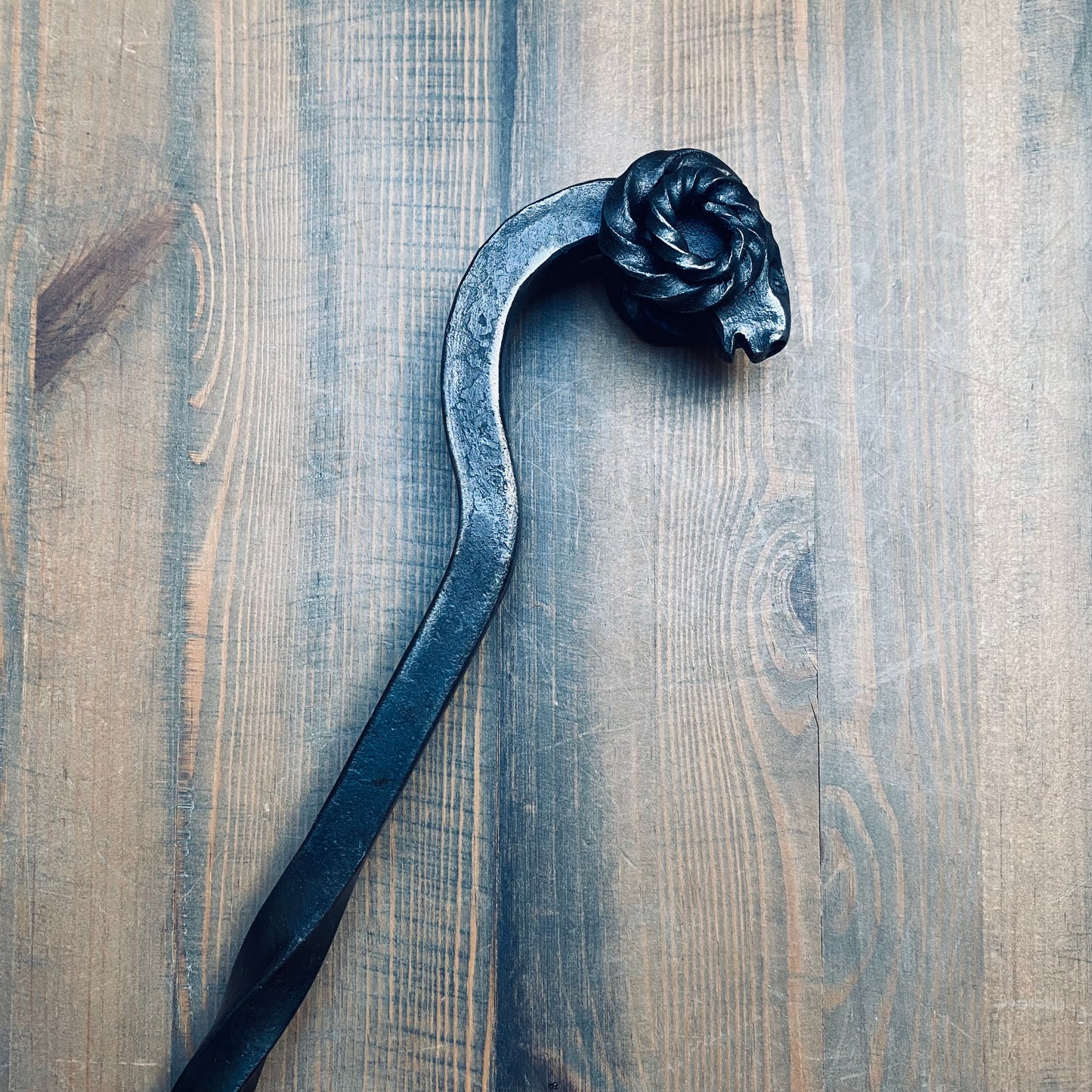 Iron Ram's Head Fire Poker