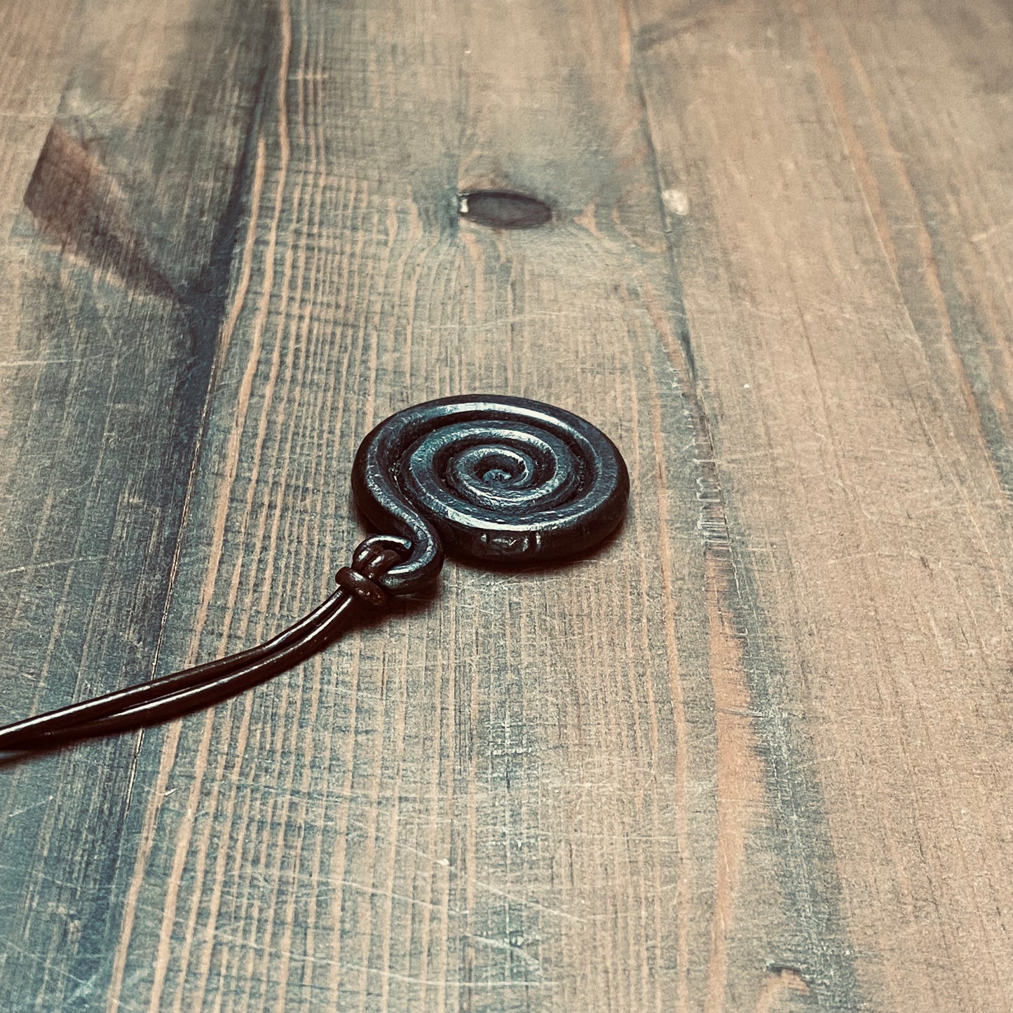 Iron Swirl Pendant Necklace