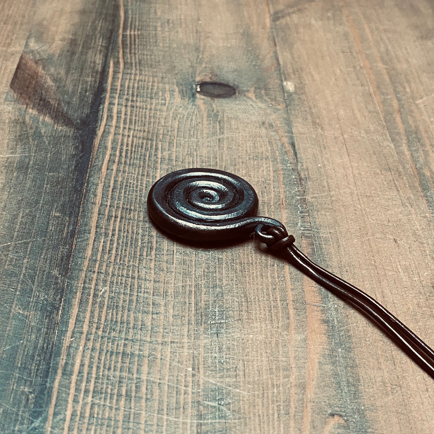 Iron Swirl Pendant Necklace