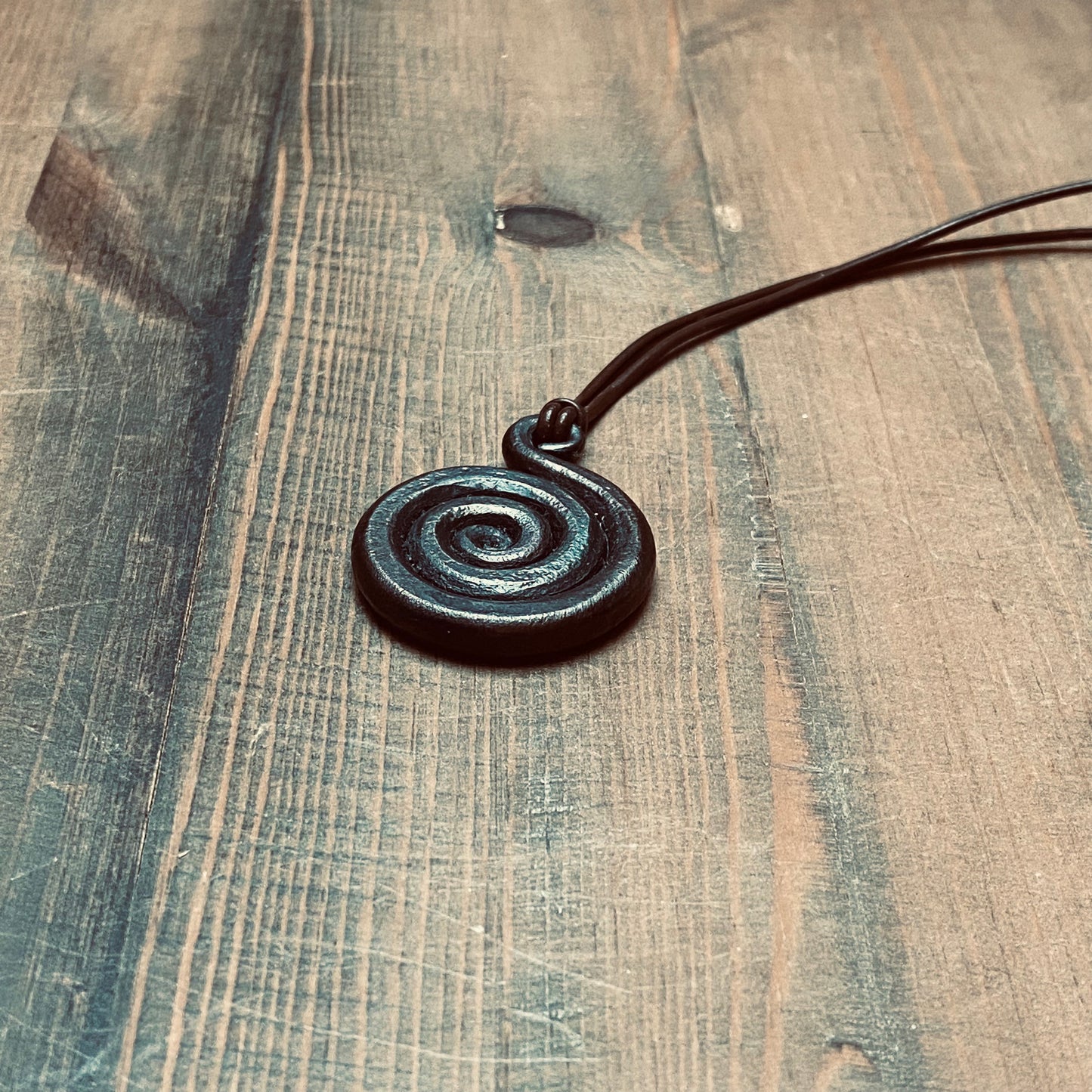 Iron Swirl Pendant Necklace